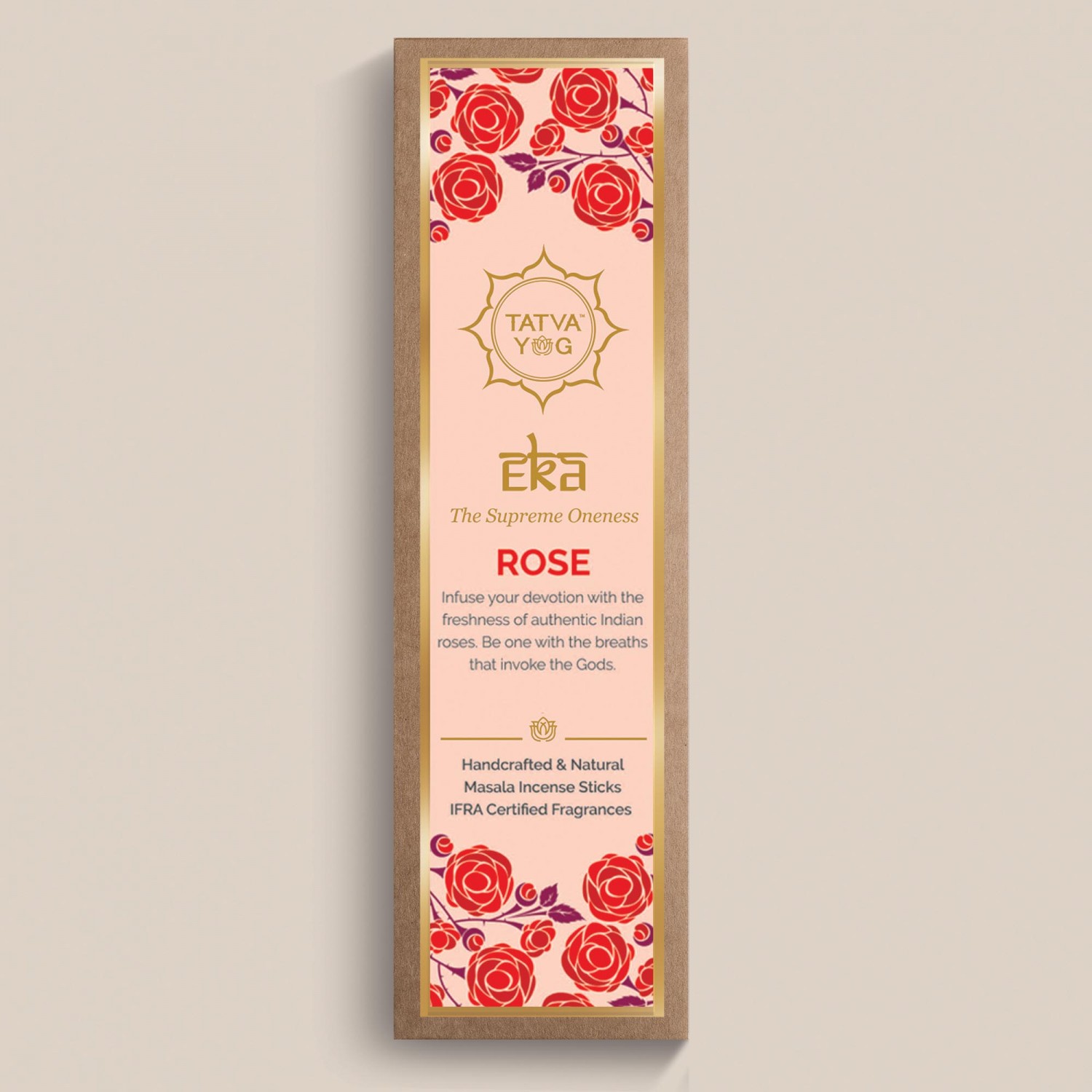 tatva-yog-|-eka---rose-handcrafted-&-natural-masala-incense-sticks-(-pack-of-30-sticks-)